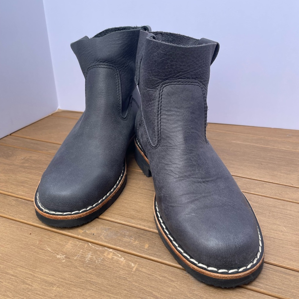 Roots leather ankle boots smoky gray Size US 5